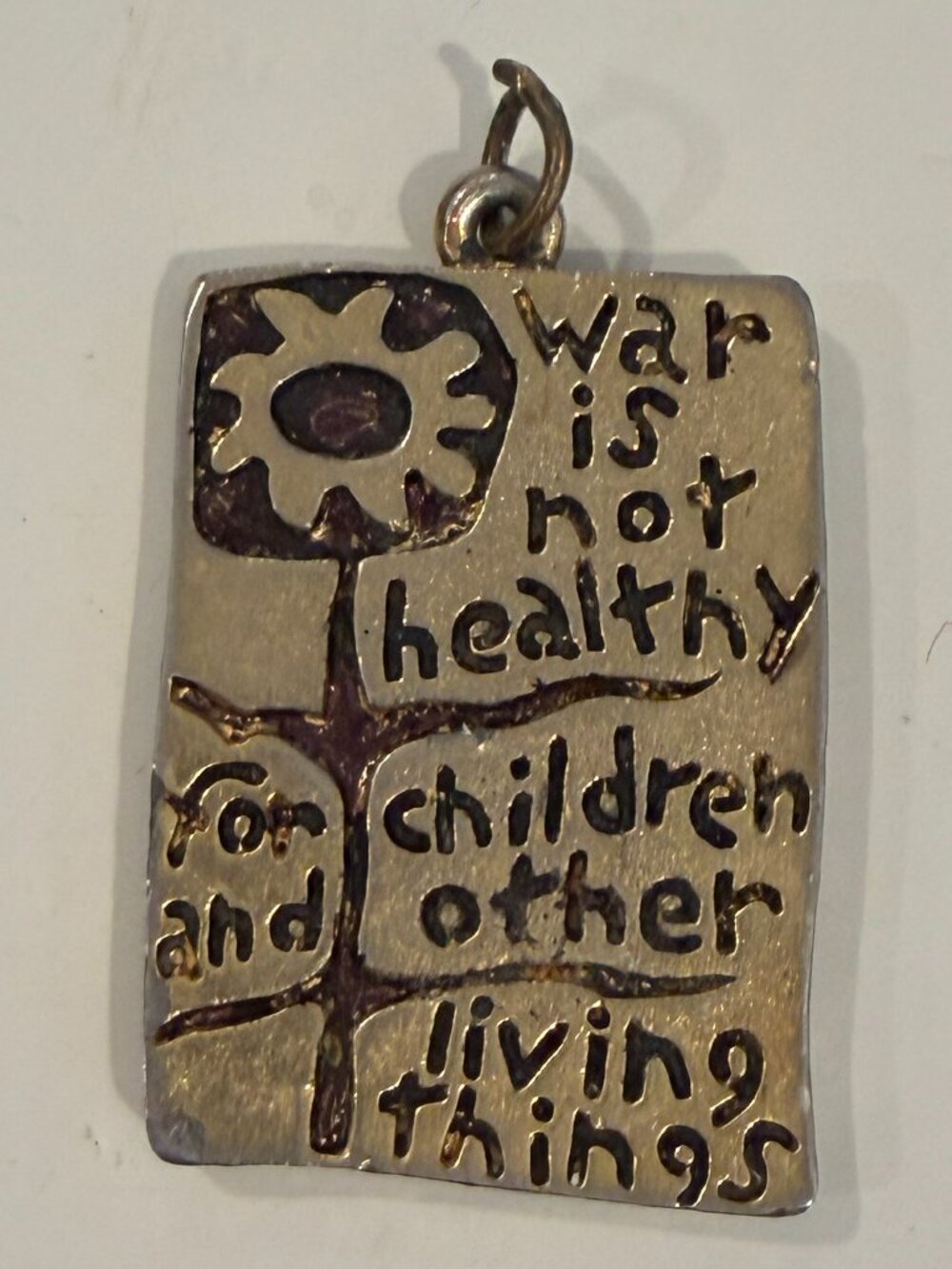 Vintage 60's Peace Pendant Anti-War